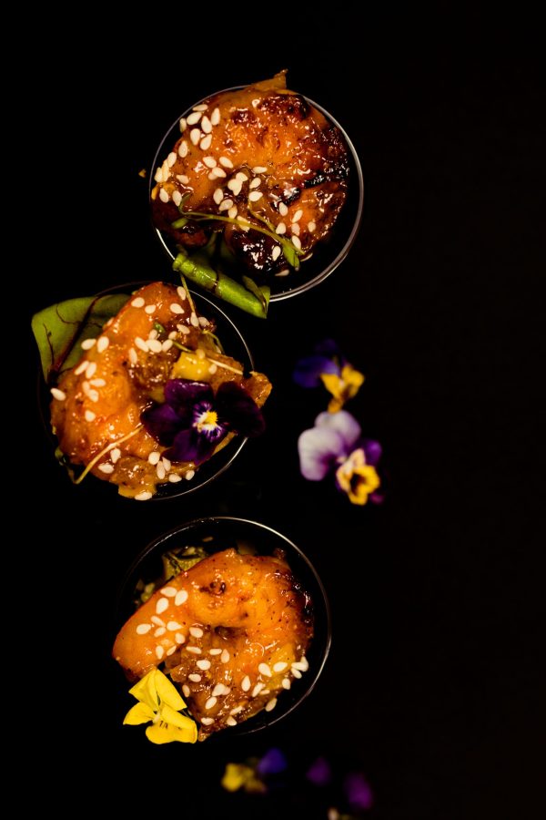 Tīģergarnele ar mango/čilli salsu